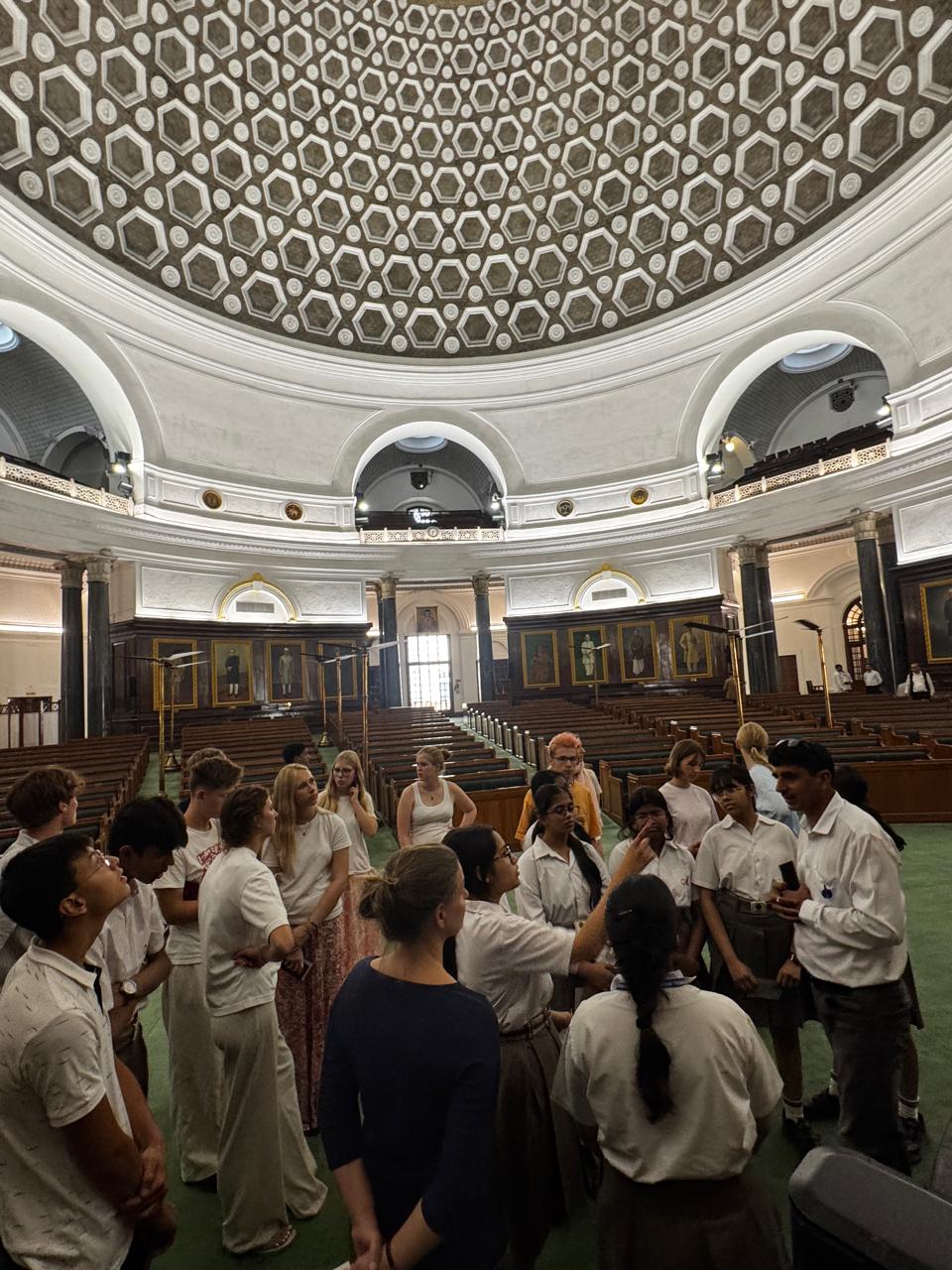 German Exchange Students Visit Parliament House, New Delhi